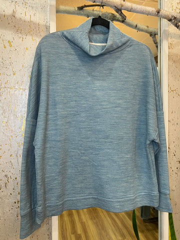 MERINO WOOL AND COTTON SWITSHIRT 14006 - ARCTIC MELANGE