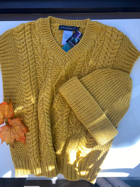 ZINNIA CHUNKY KNIT HAT - SUNFLOWER
