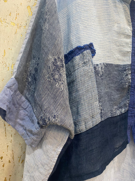 MIXED MEDIA LINEN JACKET - ONE LEFT, fits size 10-14