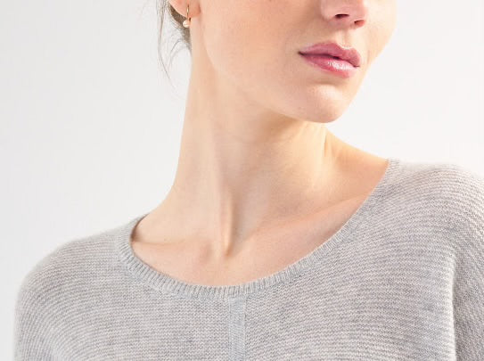 EASY FIT 100% CASHMERE SWEATER - DOVE GREY - ONE LEFT in size XS!