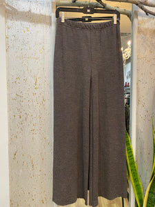 MERINO WOOL WIDE PANTS 3010 - EARTH MELANGE