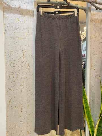 MERINO WOOL WIDE PANTS 3010 - EARTH MELANGE