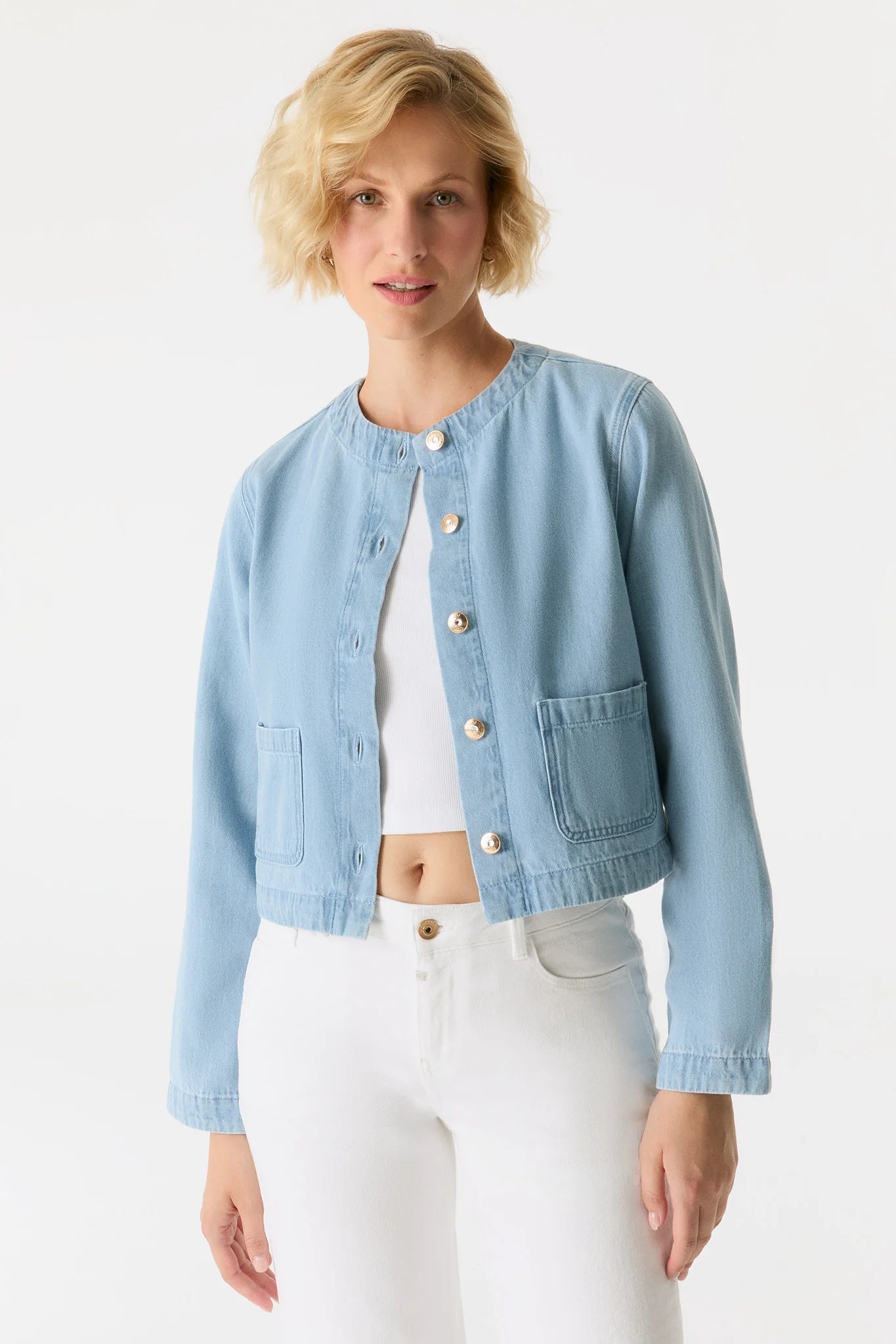 BETTY CROPPED DENIM JACKET
