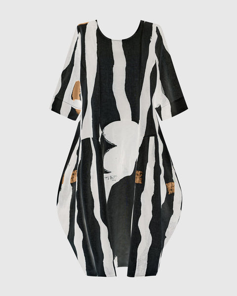 ZEBRA LINEN DRESS