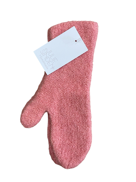 MERINO FELTED MITTENS - ROSE PINK