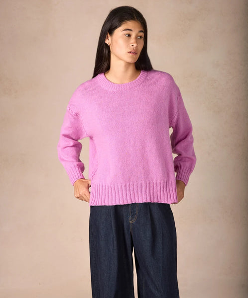 ISLA SWEATER - HEATHER PINK