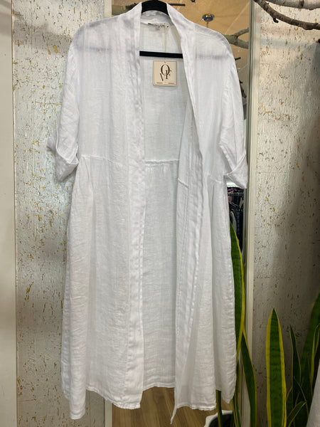 TESSA DUSTER COAT - WHITE