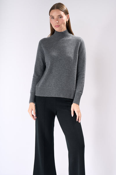 MOCK NECK CASHMERE SWEATER