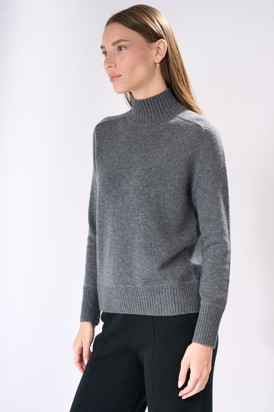 MOCK NECK CASHMERE SWEATER