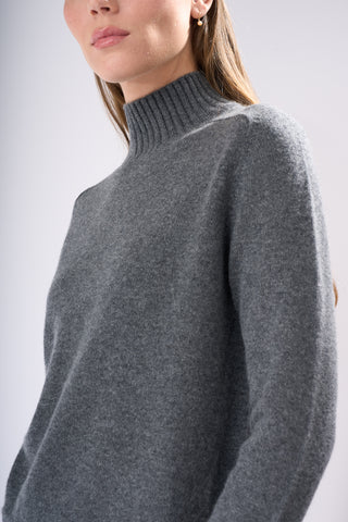 MOCK NECK CASHMERE SWEATER