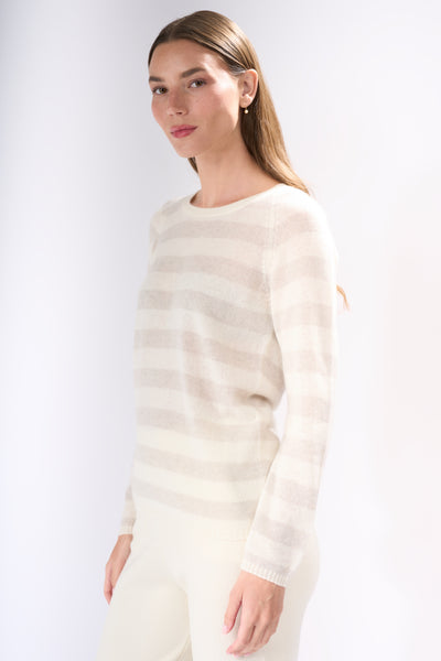 STRIPED CASHMERE SWEATER - ONE LEFT in size L!