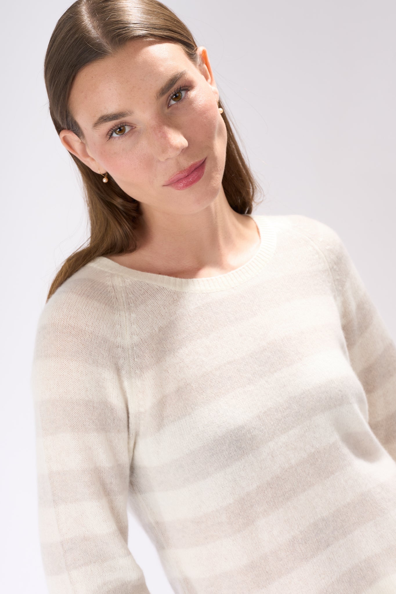 STRIPED CASHMERE SWEATER - ONE LEFT in size L!