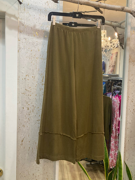 EASY COTTON PANTS - OLIVE GREEN