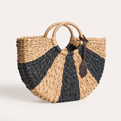 BAYA MOON BAG - NATURAL/BLACK