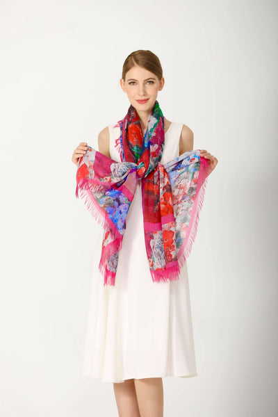HEADING IN THE RIGHT DIRECTION SILK SCARF