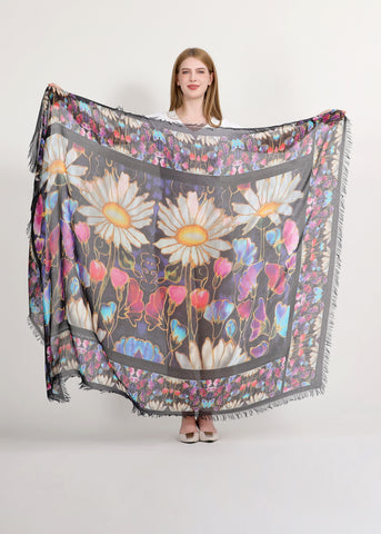 KAREN'S KALEIDOSCOPE SILK SCARF