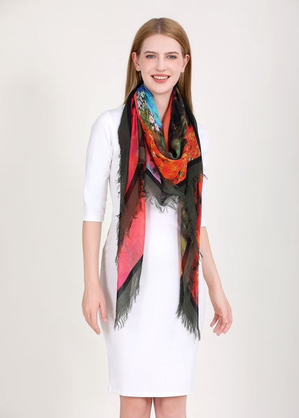 LIGTH THE WORLD ON FIRE SILK SCARF