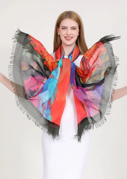 LIGHT THE WORLD ON FIRE SILK SCARF