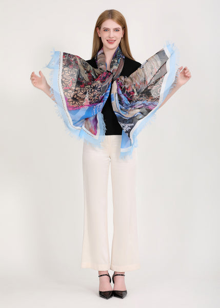 LIVING ON THE OVERFLOW SILK SCARF