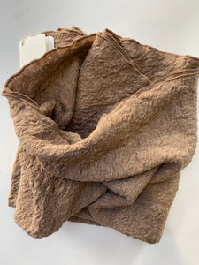 MERINO WOOL BUBBLE SCARF 1503 - CAMEL MELANGE