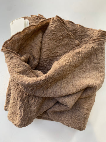 MERINO WOOL BUBBLE SCARF 1503 - CAMEL MELANGE