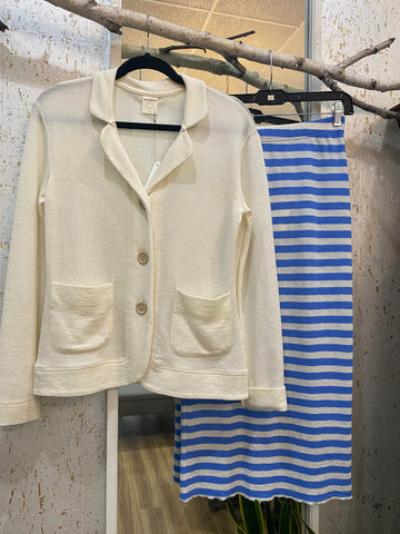 MERINO WOOL BLAZER 8014 - RAW WHITE