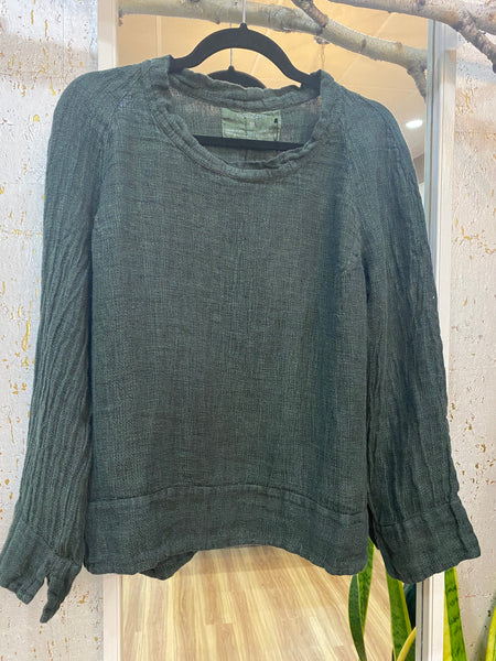 FALL MELANGE LINEN TOP