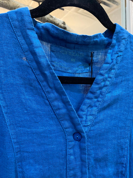 COBALT BLUE LINEN DRESS