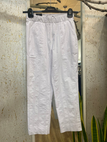 ALINA COTTON PULL-ON PANTS - WHITE - ONE LEFT in size 8!