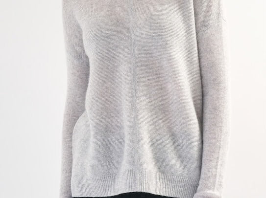 EASY FIT 100% CASHMERE SWEATER - DOVE GREY - ONE LEFT in size XS!