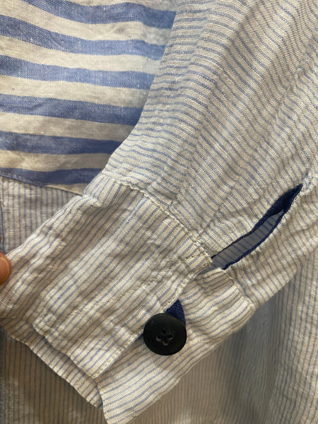 STRIPE LINEN BLOUSE - ONE LEFT, fits size 12-14