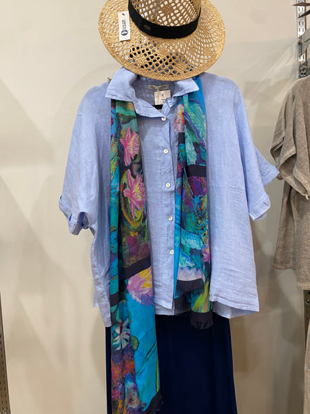 LINEN SHIRT - SKY BLUE