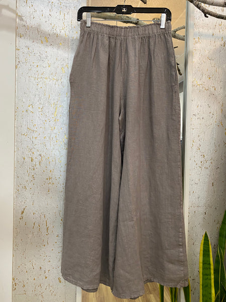 COASTAL LINEN PANT - LATTE