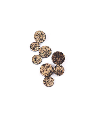 CRACKLED PEWTER EARRINGS