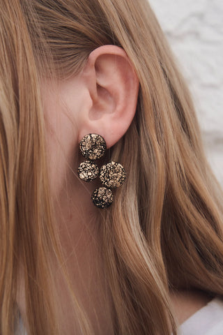 CRACKLED GOLD EARRINGS