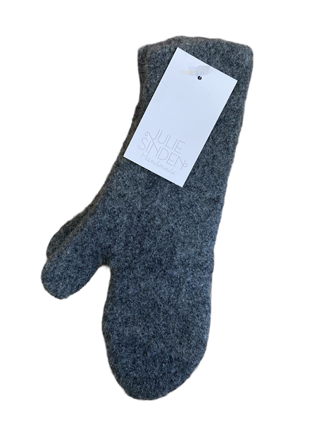 MERINO FELTED MITTENS - CHARCOAL