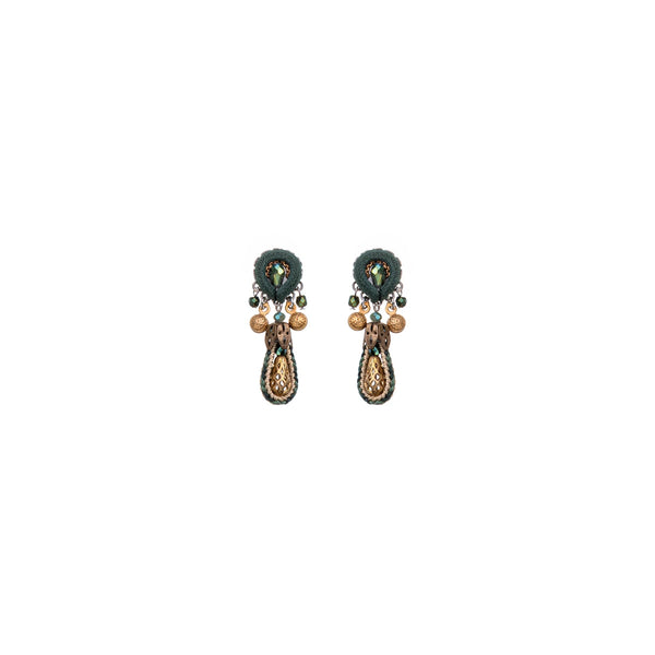 PRISM SCARAB AND SEED EARRINGS