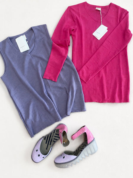 MERINO WOOL TOP 4004 - FUCHSIA PINK