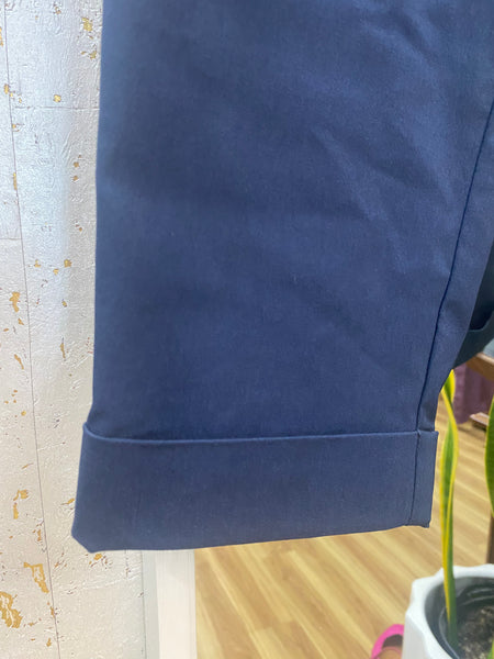 ABISSO CUFFED PANTS - NAVY