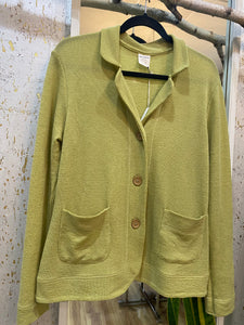 MERINO WOOL BLAZER 8014 - LEEK GREEN - ONE LEFT in size S!