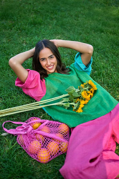 TROPICAL RESORT LINEN TOP