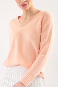 PEACH CASHMERE SWEATER - ONE LEFT in size L!