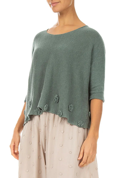 LINEN KNIT TOPPER-LAST ONE, size S