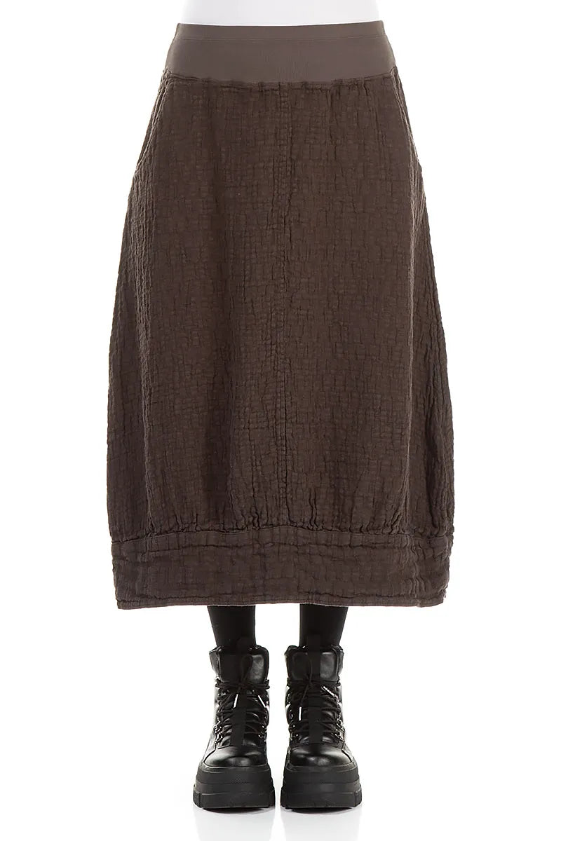 TEXTURED FALL LINEN SKIRT - ONE LEFT in size L!