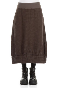 TEXTURED FALL LINEN SKIRT - ONE LEFT in size L!