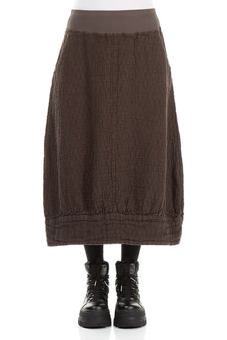 TEXTURED FALL LINEN SKIRT - ONE LEFT in size L!