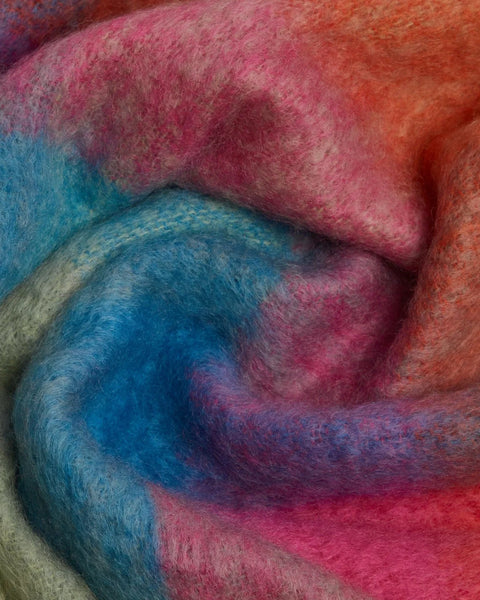 MOHAIR BLANKET - COTTAGE COLOUR BLOCK