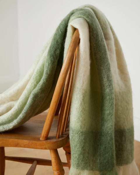MOHAIR BLANKET - SOFT GREEN