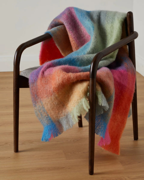 MOHAIR BLANKET - COTTAGE COLOUR BLOCK