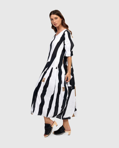 ZEBRA LINEN DRESS